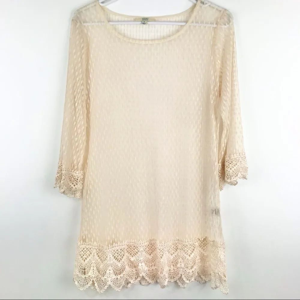 Kori American Cream Lace Tunic
